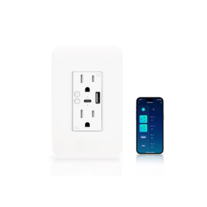 Enchufe Inteligente WIFI Doble Socket para empotrar entrada Tipo C + USB