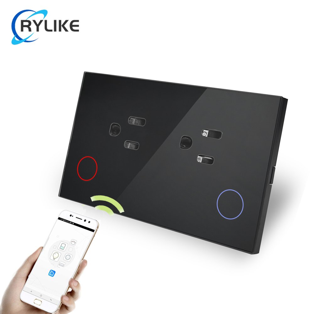 Enchufe Inteligente WIFI Doble Socket en Vidrio para empotrar – Hi Bots