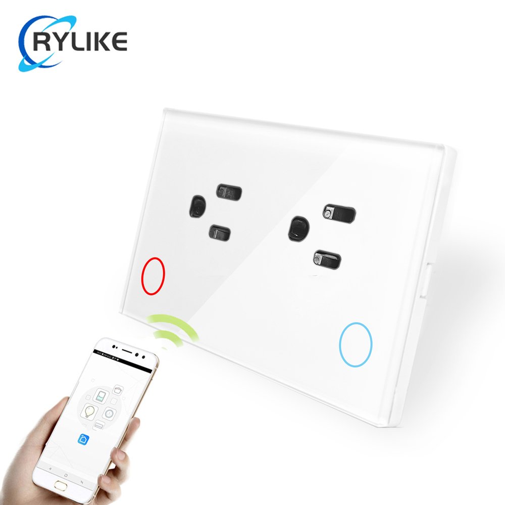 Enchufe Inteligente WIFI Doble Socket en Vidrio para empotrar – Hi Bots