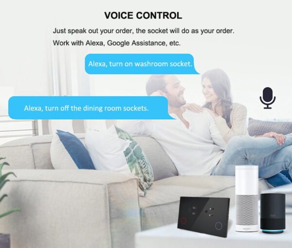 Enchufe Inteligente WIFI Doble Socket en Vidrio para empotrar – Hi Bots